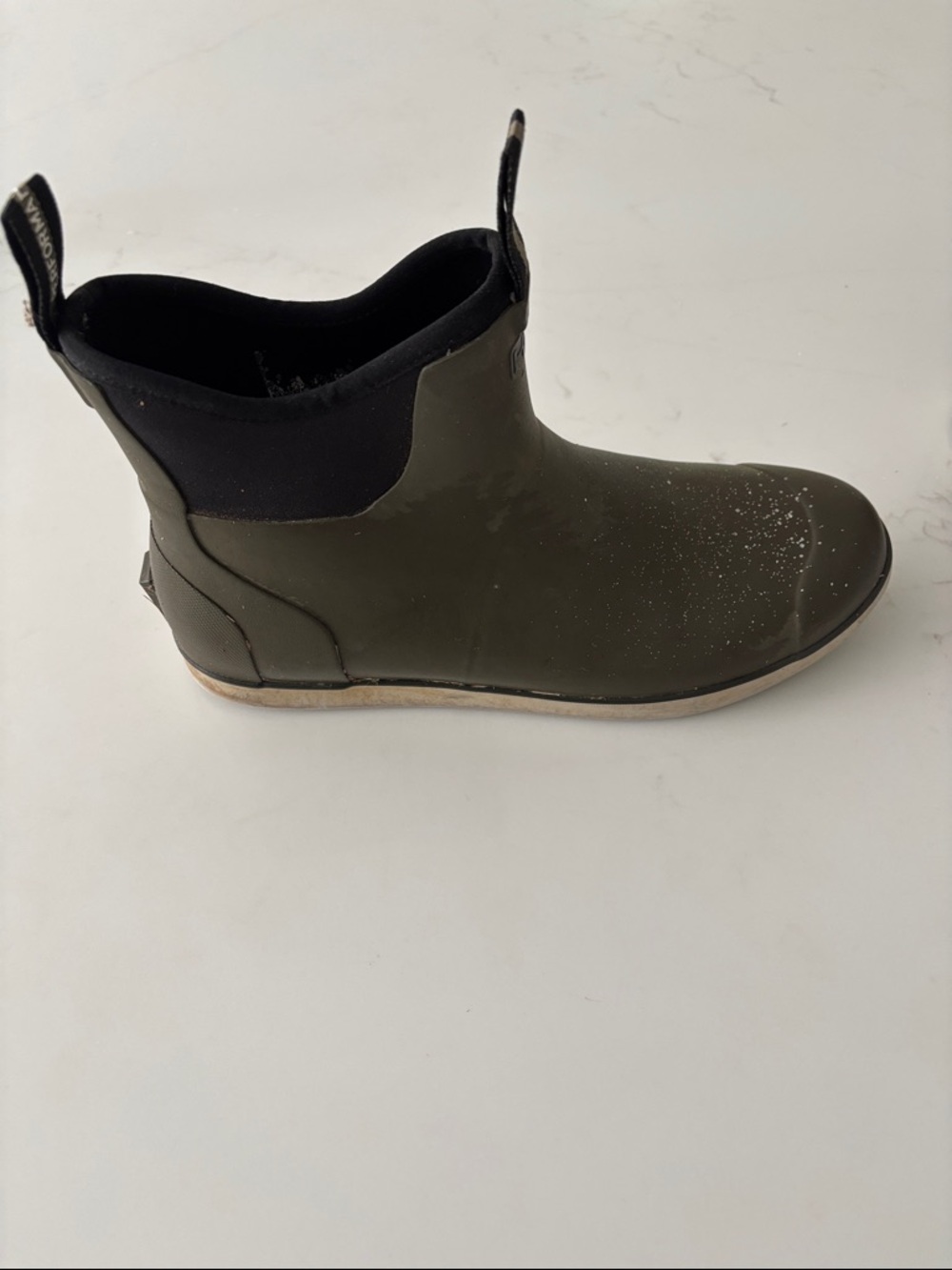 Huk Men's Olive Green and Black Boat Shoes